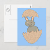 Bunny Hatching van Egg Weird Briefkaart (Voorkant / Achterkant)