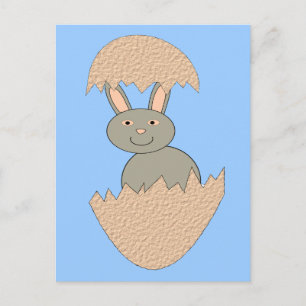 Bunny Hatching van Egg Weird Briefkaart