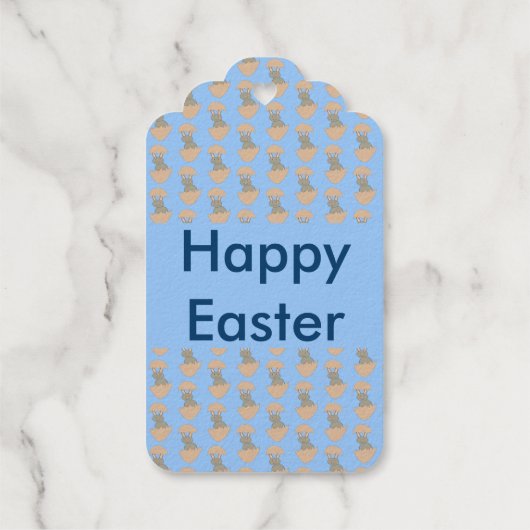Bunny Hatching van Egg Weird Custom Cadeaulabels (Achterkant)