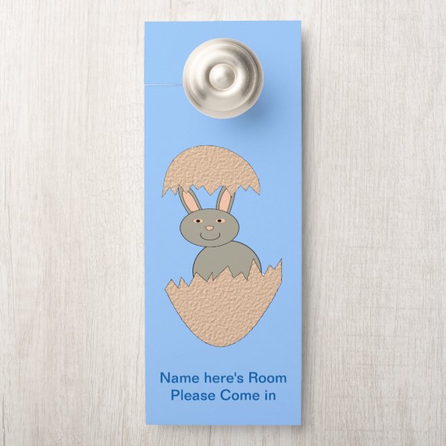 Bunny Hatching van Egg Weird Custom Deurhanger (Op knop)