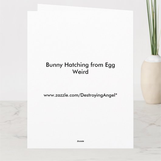 Bunny Hatching van Egg Weird Custom Kaart (Achterkant)
