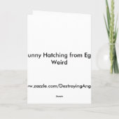 Bunny Hatching van Egg Weird Custom Kaart (Achterkant)