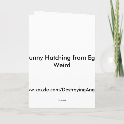 Bunny Hatching van Egg Weird Custom Kaart (Achterkant)