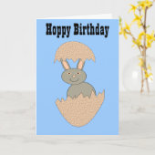 Bunny Hatching van Egg Weird Custom Kaart (Gele Bloem)