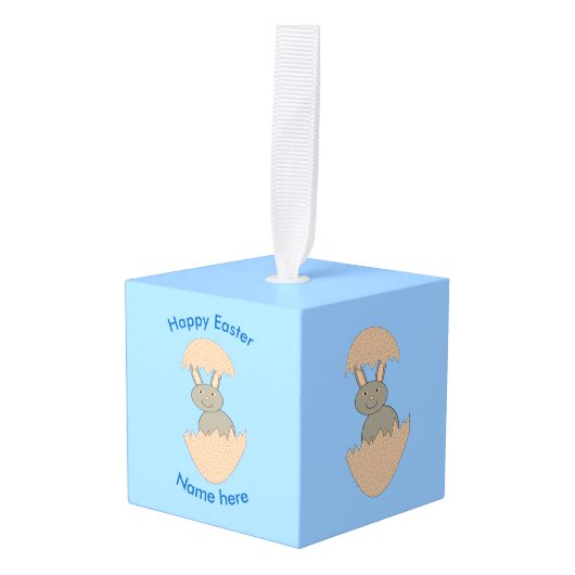 Bunny Hatching van Egg Weird Custom Ornament (Voorkant hoekig)