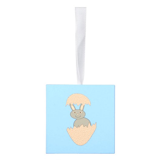Bunny Hatching van Egg Weird Custom Ornament (Rechts)