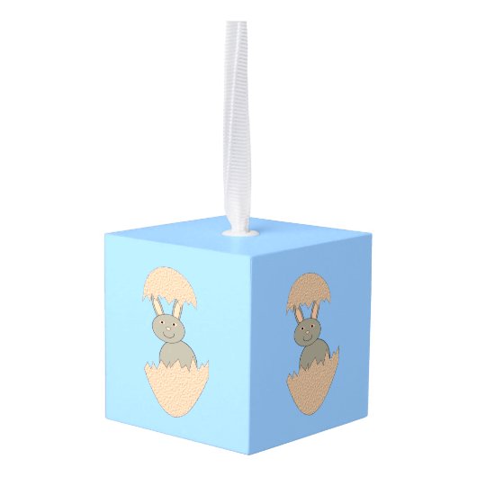 Bunny Hatching van Egg Weird Custom Ornament (Achter hoekig)