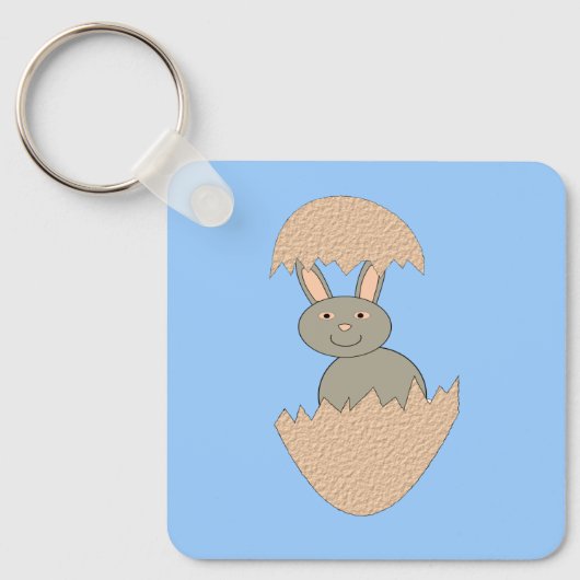 Bunny Hatching van Egg Weird Custom Sleutelhanger (Voorkant)