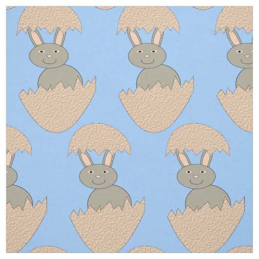 Bunny Hatching van Egg Weird Fabric Stof (Swatch)
