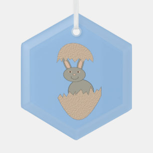 Bunny Hatching van Egg Weird Glas Ornament