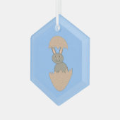 Bunny Hatching van Egg Weird Glas Ornament (Voorkant links)