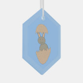Bunny Hatching van Egg Weird Glas Ornament (Voorkant Rechts)