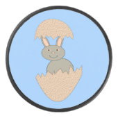Bunny Hatching van Egg Weird Hockey Puck (Voorkant)