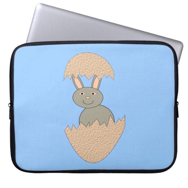 Bunny Hatching van Egg Weird Laptop Bag Sleeve (Voorkant)