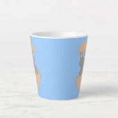 Bunny Hatching van Egg Weird Latte Mok (Voorkant)