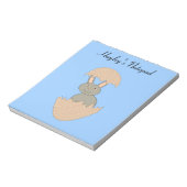 Bunny Hatching van Egg Weird Notepad Notitieblok (Linkerzijde)