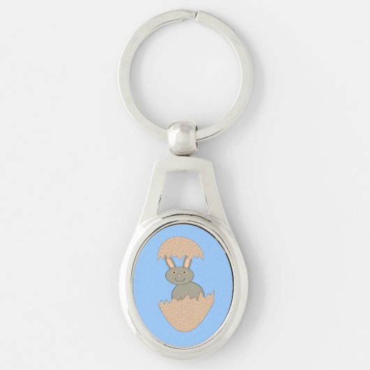 Bunny Hatching van Egg Weird Sleutelhanger (Voorkant)