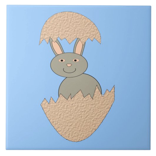 Bunny Hatching van Egg Weird Tegel Tegeltje (Voorkant)