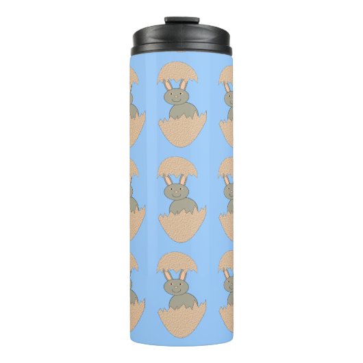 Bunny Hatching van Egg Weird Thermal Tumbler Thermosbeker (Voorkant)