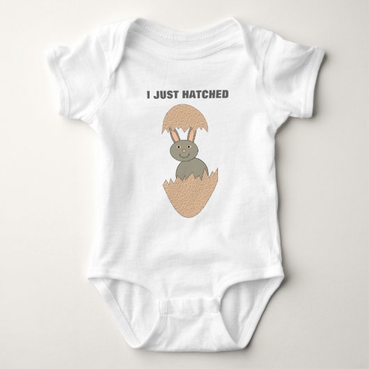 Bunny Hatching van eierschil net Hatched Custom B Romper (Voorkant)