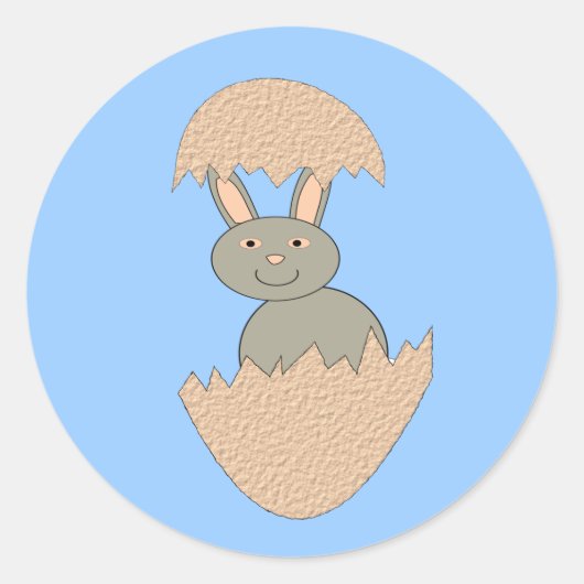 Bunny Hatching van eiervoedertrekkers Ronde Sticker (Voorkant)