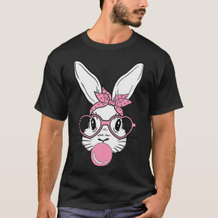 Bunny Heart Glasses Bubblegum voor Vrouwen Kinder  T-shirt