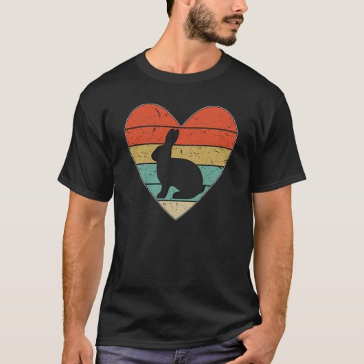 Bunny Heart Rabbit Year 2023 Easter Egg Love Rabbi T-shirt (Voorkant)