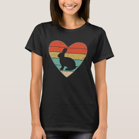 Bunny Heart Rabbit Year 2023 Easter Egg Love Rabbi T-shirt (Voorkant)