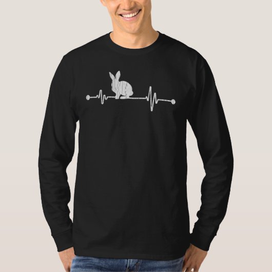 Bunny Heartbeat Rabbit Graphic T-shirt (Voorkant)