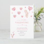 Bunny Hearts Kleine Valentijn Baby shower Kaart (Staand voorkant)