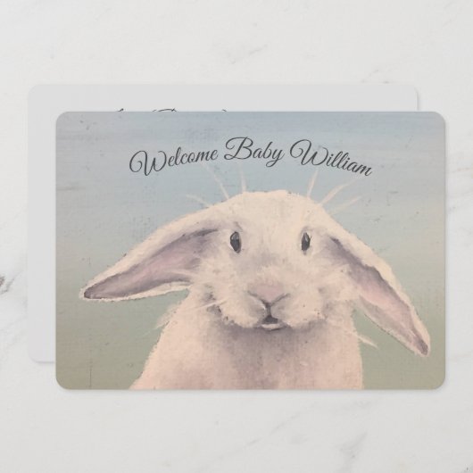 Bunny Hello Kaart (Voorkant / Achterkant)