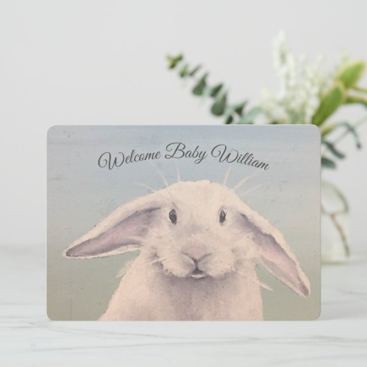 Bunny Hello Kaart (Staand voorkant)