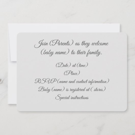 Bunny Hello Kaart (Achterkant)