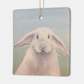 Bunny Hello Keramisch Ornament (Links)