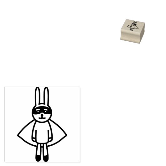 Bunny Hero Stamp Rubberstempel (Gestempeld)