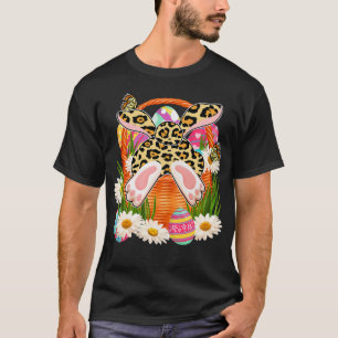 Bunny Hiding In Chocolade Paaseieren Mand Bloem T-shirt
