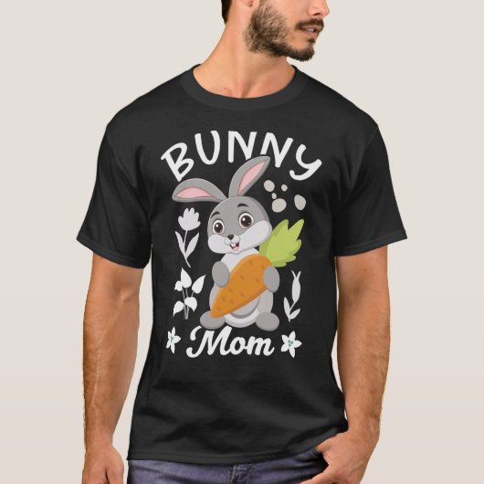 Bunny Holding Carrot Bunny Costume T-shirt (Voorkant)