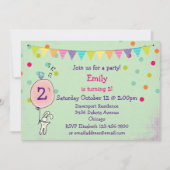 Bunny Holding een ballonfeest Kaart (Voorkant)