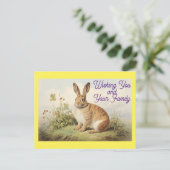 Bunny Holiday Briefkaart (Staand voorkant)