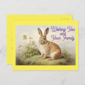 Bunny Holiday Briefkaart (Voorkant / Achterkant)