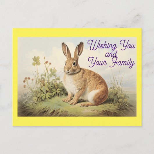 Bunny Holiday Briefkaart (Voorkant)