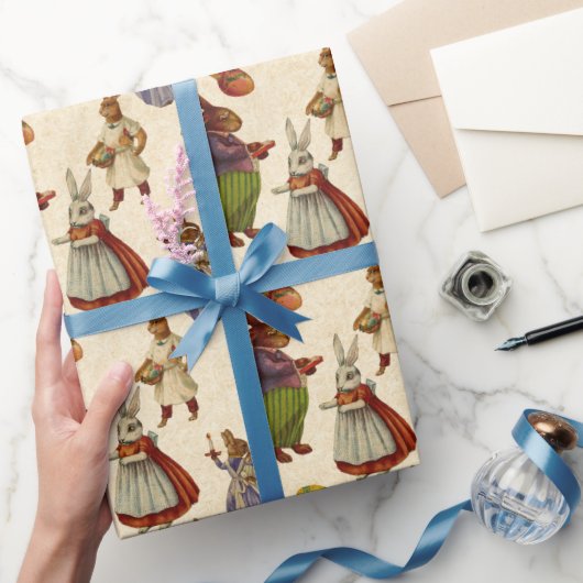  bunny Holiday party omslag Cadeaupapier (Geschenken)