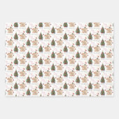 Bunny Holiday Wrapping Paper Flat Sheet Set 3 (Voorkant 2)