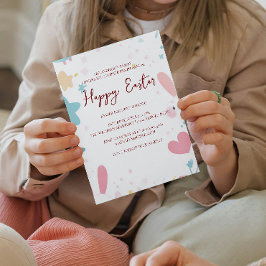 Bunny hoort en bloemenvrolijk Pasen Kaart