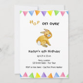 Bunny Hop Birthday Uitnodiging (Voorkant)
