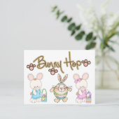 Bunny Hop Easter Briefkaart (Staand voorkant)
