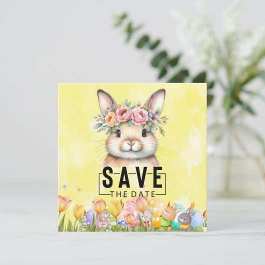 Bunny Hop in Pasen: Save the Date (Staand voorkant)