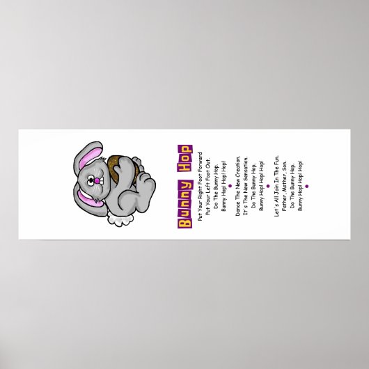 Bunny Hop Lyrics Verticaal Poster (Voorkant)