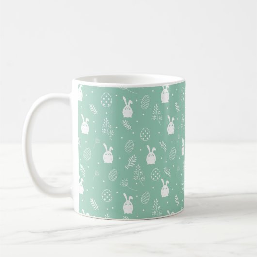 Bunny Hop Mug – Easter Egg Pattern Koffiemok (Links)