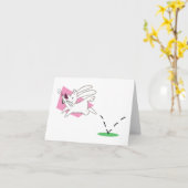 Bunny Hop Note Kaart (Gele Bloem)